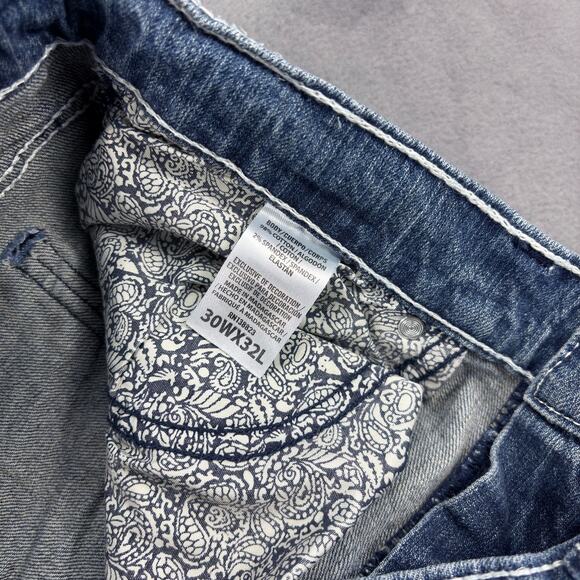 Cody James Bootcut Jeans Men's 30x32 Blue Cotton Spandex Distressed Cowboy - Picture 5 of 9